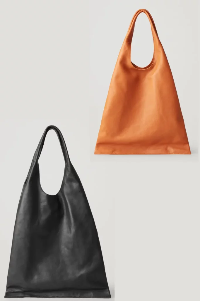 Folded Leather Shopping Bag | Cos