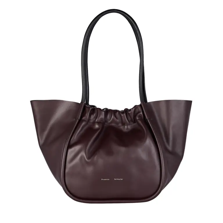 Ruched Large Leather Tote | Proenza Schouler