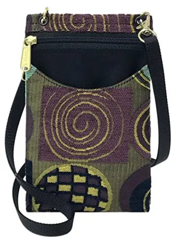 Danny K. Women's Tapestry Crossbody Cell Phone or Passport Purse
