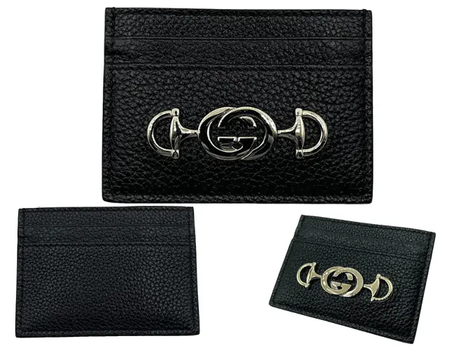 Gucci Black Leather Card Holder Wallet