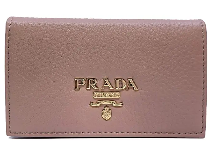 Prada Leather Credit Card Holder Small Wallet