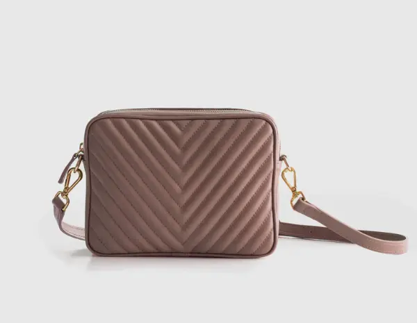 Quince Italian Leather Quilted Crossbody Bag