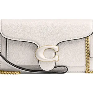 White Patent Leather Coach Wristlet